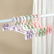 Lot de 20 Cintres colorés pour Pantalon,Cintres Porte-Jupes,avec 2 Pinces antidérapants