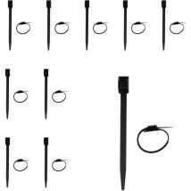 Lot de 10 colliers de câblage 6x114mm - Noir Zenitech