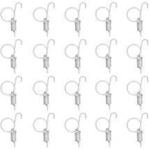 Lot de 20 crochets à ressort pour porte de cage en métal pour fixation de porte de cage pour lapin, équipement agricole 6 x 2,1 cm