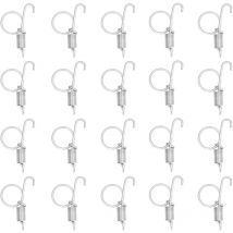 Lot de 20 crochets à ressort pour porte de cage en métal pour fixation de porte de cage pour lapin, équipement agricole 6 x 2,1 cm
