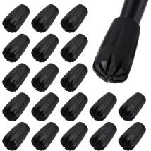 Lot de 20 embouts de rechange en caoutchouc pour bâtons de marche, embouts en caoutchouc pour marche nordique, protections de bâtons de randonnée,