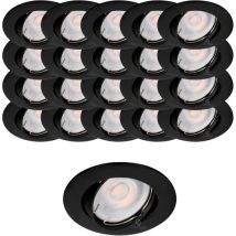 Lot de 20 Fixation Spot Encastrable Kanlux vidi Aluminium Orientable Noir Mat