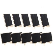 Feiyue - Lot de 20 mini tableaux noirs avec support pour panneaux d'affichage, panneaux de table de mariage, de dîner, de fête - Carré à angle droit