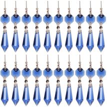 Lot de 20 pendentifs en cristal transparents en forme de larme pour lustre, guirlande de rideaux perlés, idéal pour mariage, maison, décoration de