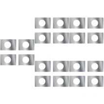 Feiyue - Lot de 20 plaques de renfort de porte, plaque de recouvrement de trou de porte, plaque de bouton de porte de remplacement (plaque de