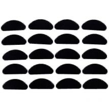 Lot de 20 plaquettes nasales adhésives en silicone pour lunettes, antidérapantes, fines et blanches