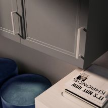 Lot de 25 poignées pour meubles Aldaia, L103mm, entraxe 96mm, Zamak, Nickel satiné - Emuca