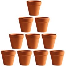 Lot de 20 pots de fleurs en terre cuite pour plantes d'intérieur et pépinière