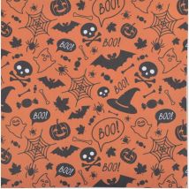 Lot de 20 serviettes en papier Motif halloween orange
