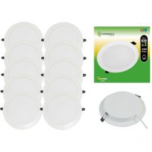 Lampesecoenergie - Lot de 20 Spot Encastrable led Downlight Panel Extra-Plat 12W Blanc Neutre 4200-4500K