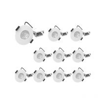 Aluson - Lot de 10 Spots led Encastrables RT2020 D67 5W/8W IP65 cct Recouvrables et Variables Blancs - 60 ° - Switch 2700-3000-4000-6000K