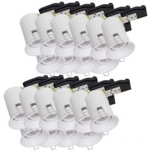 Lampesecoenergie - Lot de 20 Support de spot fixe blanc GU10 bbc RT2012 IP65 étanche Basse Luminance ref.941