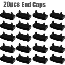 Lot de 20 supports de sommier à lattes 54 mm x 9 mm Support latéral interne noir Accessoires de literie en plastique