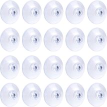 Aougo - Lot de 20 ventouses Transparentes Ventouse en Plastique pvc de 3 cm sans Crochets pour la décoration et l'organisation de la Maison