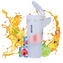 Mixeur portable pour milkshakes et smoothies 4000 mAh Type-C rechargeable 460 ml Mixeur personnel avec 6 lames tranchantes Puissant presse-agrumes