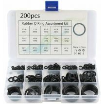 Aougo - Lot de 200 joints toriques - joints d'étanchéité en caoutchouc pour bricolage