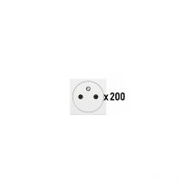 Legrand - Lot de 200 prises de courant 2P+T Surface Mosaic - Blanc - 077199L