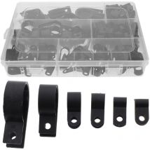 Feiyue - Lot de 200 serre-câbles en nylon, clips, attaches, clips pour câbles, kit d'assortiment