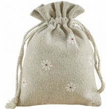 Lot de 20Pcs Pochettes Sachets en Lin Chanvre Sachets en Jute avec Cordon