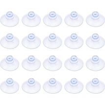 Serbia - Lot de 20 petites ventouses en plastique transparentes, sans crochet, 30 mm