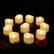 Lot de 24 Bougies led avec minuterie Bougie Chauffe plat sans Flamme ,Fausse Bougie ,Bougie Electrique Vacillante ,Bougie à led pour Noël,