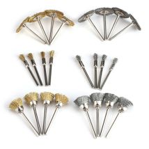 Rapanda - Lot de 24 brosses de polissage en fil d'acier inoxydable/laiton pour meuleuse, perceuse, outil rotatif