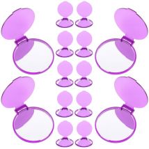 Lot de 24 miroirs de table de couleur aléatoire, miroir portable, petit miroir pour sac à main, cadeau pour fille et femme