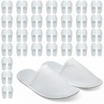 Lot de 24 paires de chaussons (27cm) antidérapants jetables à bout fermé pour hôtels et spa