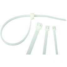 Lot de 25 colliers de câblage - 180x3,5mm - Blanc - Zenitech