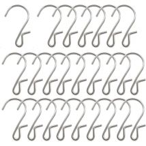 Lot de 25 crochets en forme de s, crochets en métal en forme de s, cintres en métal, crochets de décoration de Noël, crochets pour lumières de fête,