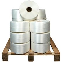 Lot de 25 Feuillards de cerclage fil à fil LFF3 19 mm x 600 m dont 5 offerts - Feuillard Haute Résistance 550kg - Tecplast