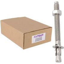 Rotofor - Lot de 25 goujons d'ancrage en acier inoxydable A2 M10 - Diamètre 10 mm - 90 mm