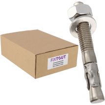 Rotofor - Lot de 25 goujons d'ancrage en acier inox A2 M12 - Diamètre 12 mm - 110 mm