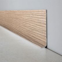 Lot de 10 Plinthes pvc Couleur Bois - 99deco - H8 x L100 cm Profondeur 14 mm