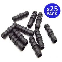 Lot de 25 Raccords d'Irrigation Goutte à 20 mm Connecteur Droit pour Tuyau et Tuyau d'Irrigation Union Sûre et Résistante
