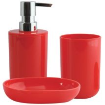 Lot de 3 accessoires de salle de bain inagua Rouge MSV