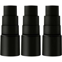 Lot de 3 adaptateurs pour tuyau d'aspirateur - Pour Kärcher Bosch Parkside Makita Metabo Black & Decker