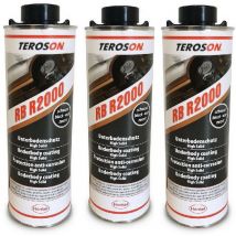 Teroson - Revetement dessous de caisse anti-gravillons rb r2000 noir - lot de 3