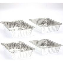 Lot de 3 barquettes de cuisson en aluminium pour barbecue - Petit modäle