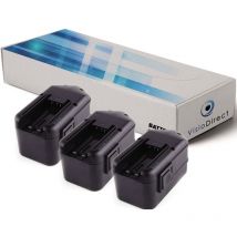 Visiodirect - Lot de 3 batteries pour aeg bsb 18 stx marteau perforateur 3300mAh 18V