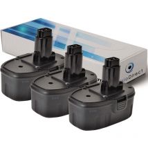 Lot de 3 batteries pour Black et Decker CD18CAB perceuse sans fil 3000mAh 18V