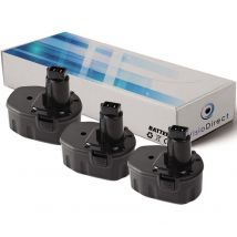 Visiodirect - Lot de 3 batteries pour dewalt DW956K-2H perceuse visseuse 3300mAh 12V