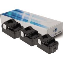 Lot de 3 batteries pour Hitachi N18DSL scie circulaire 3000mAh 18V