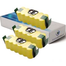 Visiodirect - Lot de 3 batteries pour Irobot iRobot Roomba 870 14.4V 4500mAh