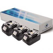 Visiodirect - Lot de 3 batteries pour Makita BHP454F perceuse visseuse 3000mAh 18V