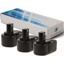 Visiodirect - Lot de 3 batteries pour Ryobi CID-183L perceuse visseuse 3000mAh 18V