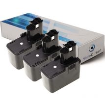 Visiodirect - Lot de 3 batteries type 2607335073 pour Bosch 3000mAh 7.2V