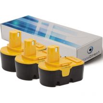 Visiodirect - Lot de 3 batteries type BCHI18 pour Ryobi 3000mAh 18V