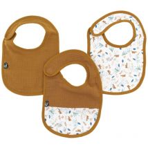 Lot de 3 bavoirs pour bébé Bronze 0-6 mois