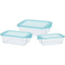 Contenants en verre pour aliments, différentes tailles, 3 pièces